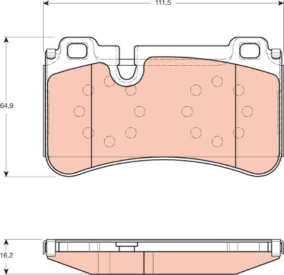 TRW GDB1711 - Тормозные колодки, дисковые, комплект parts5.com