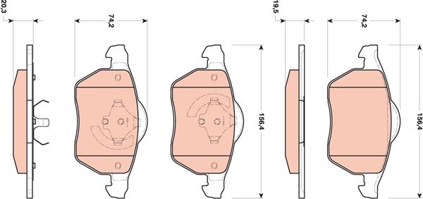 TRW GDB1717 - Тормозные колодки, дисковые, комплект parts5.com