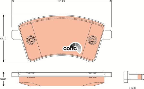 TRW GDB1785 - Тормозные колодки, дисковые, комплект parts5.com