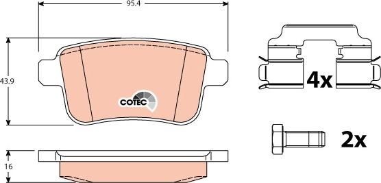 TRW GDB1786 - Тормозные колодки, дисковые, комплект parts5.com