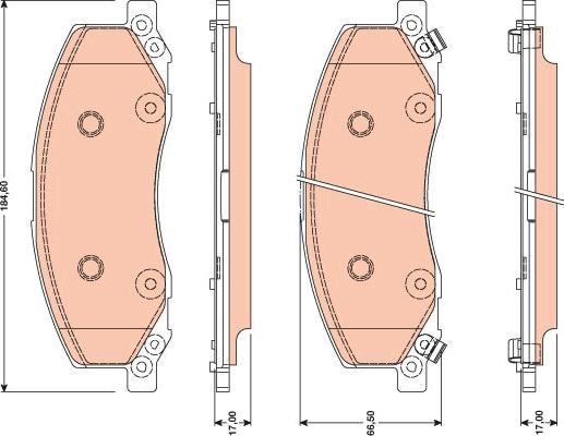 TRW GDB1781 - Тормозные колодки, дисковые, комплект parts5.com