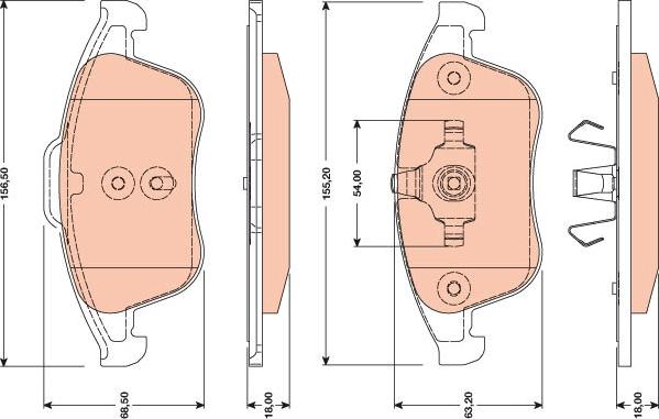 TRW GDB1788 - Тормозные колодки, дисковые, комплект parts5.com