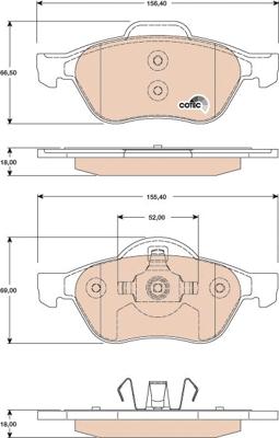 TRW GDB1787 - Тормозные колодки, дисковые, комплект parts5.com