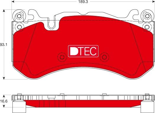 TRW GDB1734DTE - Тормозные колодки, дисковые, комплект parts5.com