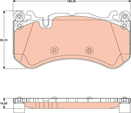 TRW GDB1734 - Тормозные колодки, дисковые, комплект parts5.com