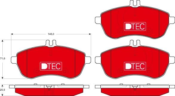 TRW GDB1736DTE - Тормозные колодки, дисковые, комплект parts5.com