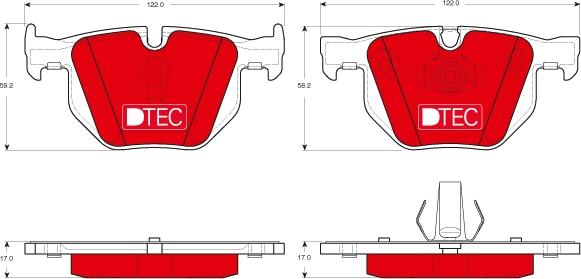 TRW GDB1730DTE - Тормозные колодки, дисковые, комплект parts5.com