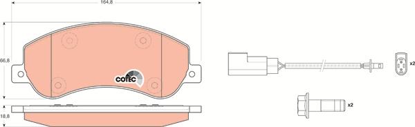 TRW GDB1724 - Тормозные колодки, дисковые, комплект parts5.com