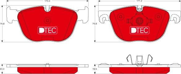 TRW GDB1726DTE - Тормозные колодки, дисковые, комплект parts5.com