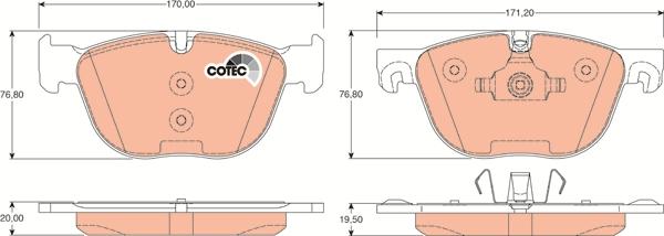 TRW GDB1726 - Тормозные колодки, дисковые, комплект parts5.com