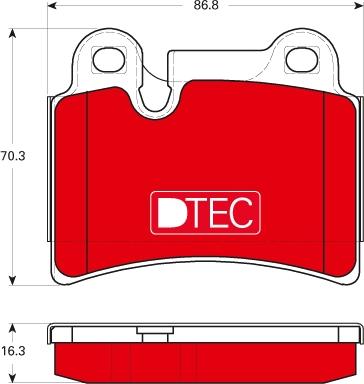 TRW GDB1722DTE - Тормозные колодки, дисковые, комплект parts5.com