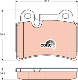 TRW GDB1722 - Тормозные колодки, дисковые, комплект parts5.com