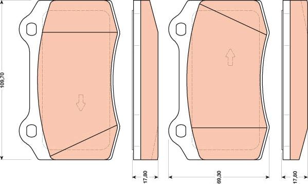 TRW GDB1772 - Тормозные колодки, дисковые, комплект parts5.com