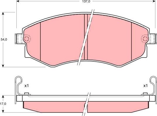 TRW GDB895AT - Тормозные колодки, дисковые, комплект parts5.com