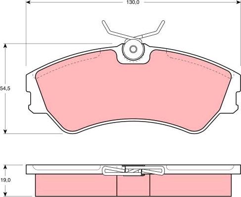 TRW GDB862 - Тормозные колодки, дисковые, комплект parts5.com