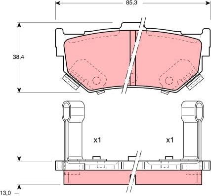 TRW GDB884 - Тормозные колодки, дисковые, комплект parts5.com