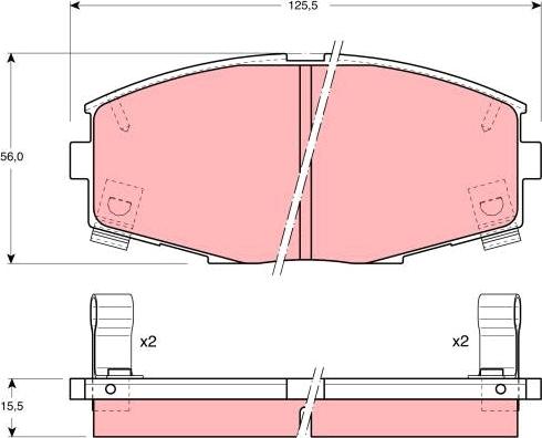 TRW GDB880 - Тормозные колодки, дисковые, комплект parts5.com