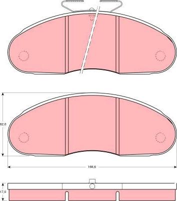 TRW GDB827 - Brake Pad Set, disc brake parts5.com