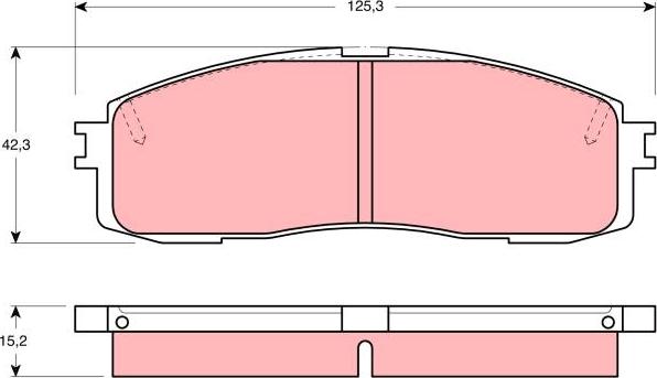 TRW GDB872 - Тормозные колодки, дисковые, комплект parts5.com