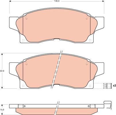 TRW GDB877 - Тормозные колодки, дисковые, комплект parts5.com