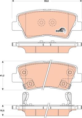 TRW GDB3494 - Тормозные колодки, дисковые, комплект parts5.com