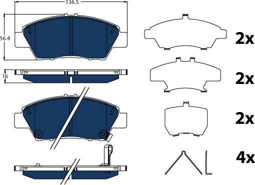 TRW GDB3493BTE - Тормозные колодки, дисковые, комплект parts5.com