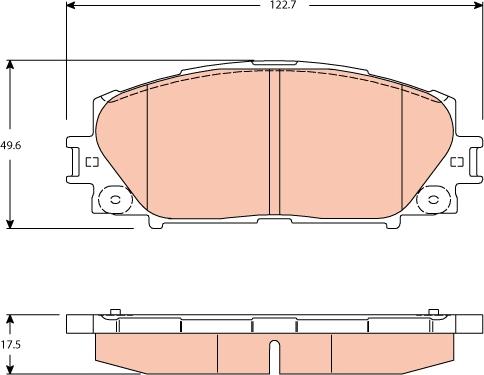 TRW GDB3459 - Тормозные колодки, дисковые, комплект parts5.com