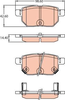 TRW GDB3454 - Тормозные колодки, дисковые, комплект parts5.com