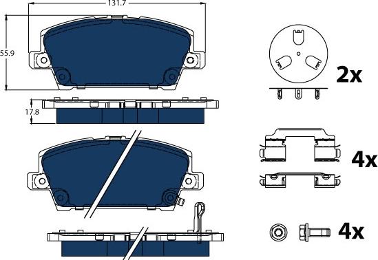 TRW GDB3407BTE - Тормозные колодки, дисковые, комплект parts5.com