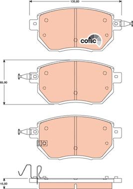 TRW GDB3416 - Тормозные колодки, дисковые, комплект parts5.com