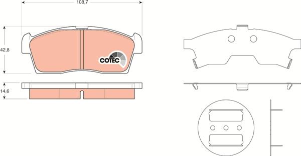 TRW GDB3411 - Тормозные колодки, дисковые, комплект parts5.com