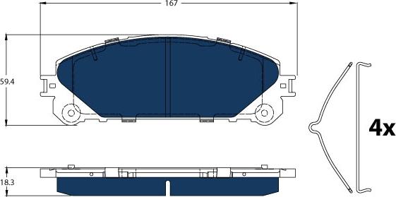 TRW GDB3484BTE - Тормозные колодки, дисковые, комплект parts5.com