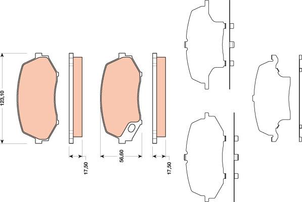 TRW GDB3486 - Тормозные колодки, дисковые, комплект parts5.com