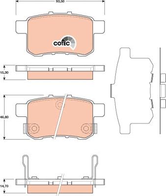 TRW GDB3482 - Тормозные колодки, дисковые, комплект parts5.com