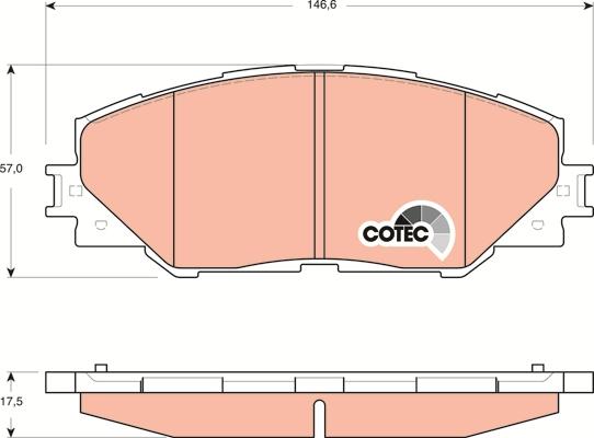 TRW GDB3424 - Тормозные колодки, дисковые, комплект parts5.com