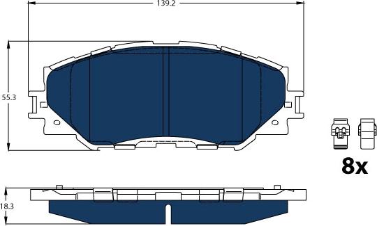 TRW GDB3425BTE - Тормозные колодки, дисковые, комплект parts5.com