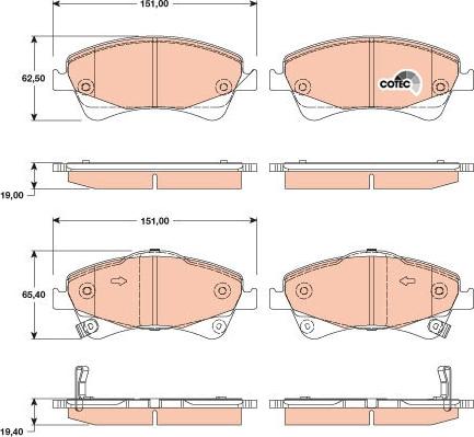 TRW GDB3479 - Тормозные колодки, дисковые, комплект parts5.com