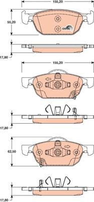 TRW GDB3476 - Тормозные колодки, дисковые, комплект parts5.com