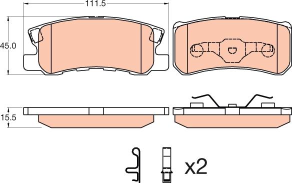 TRW GDB3595 - Тормозные колодки, дисковые, комплект parts5.com