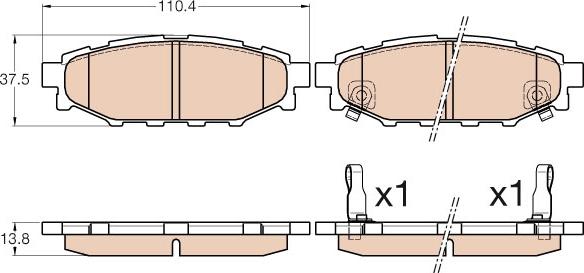 TRW GDB3568 - Тормозные колодки, дисковые, комплект parts5.com