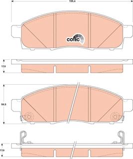 TRW GDB3502 - Тормозные колодки, дисковые, комплект parts5.com