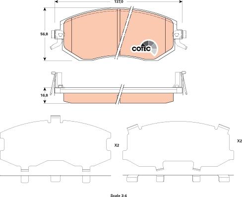 TRW GDB3519 - Тормозные колодки, дисковые, комплект parts5.com