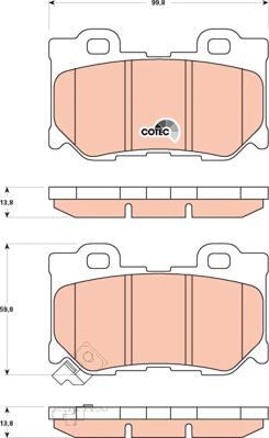 TRW GDB3515 - Тормозные колодки, дисковые, комплект parts5.com