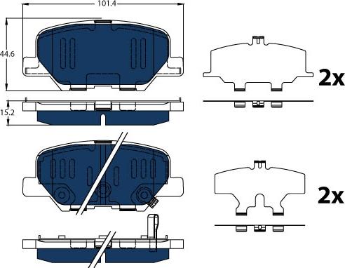 TRW GDB3583BTE - Тормозные колодки, дисковые, комплект parts5.com