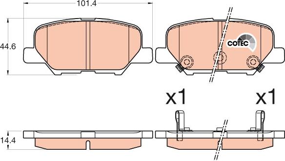 TRW GDB3583 - Тормозные колодки, дисковые, комплект parts5.com