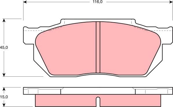 TRW GDB358 - Тормозные колодки, дисковые, комплект parts5.com