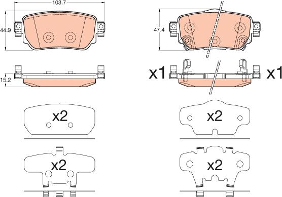 TRW GDB3617 - Тормозные колодки, дисковые, комплект parts5.com