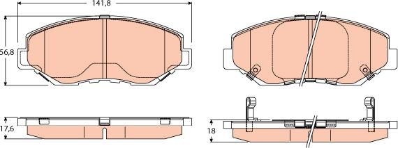 TRW GDB3627 - Тормозные колодки, дисковые, комплект parts5.com