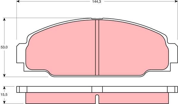 TRW GDB3090 - Тормозные колодки, дисковые, комплект parts5.com