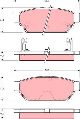 TRW GDB3045 - Тормозные колодки, дисковые, комплект parts5.com